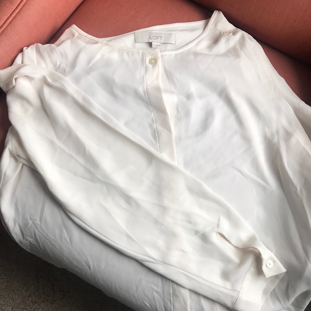 Loft M hidden-button front blouse - Picture 3 of 3